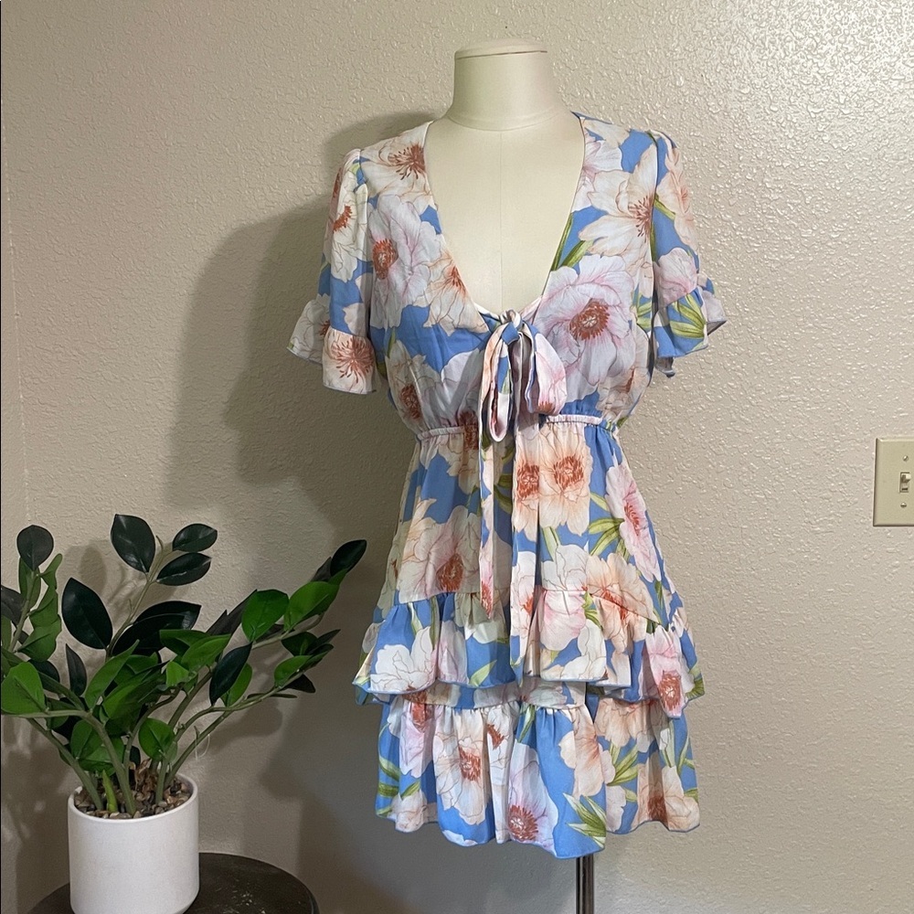 Forever 21 fit in flair, floral print mini dress